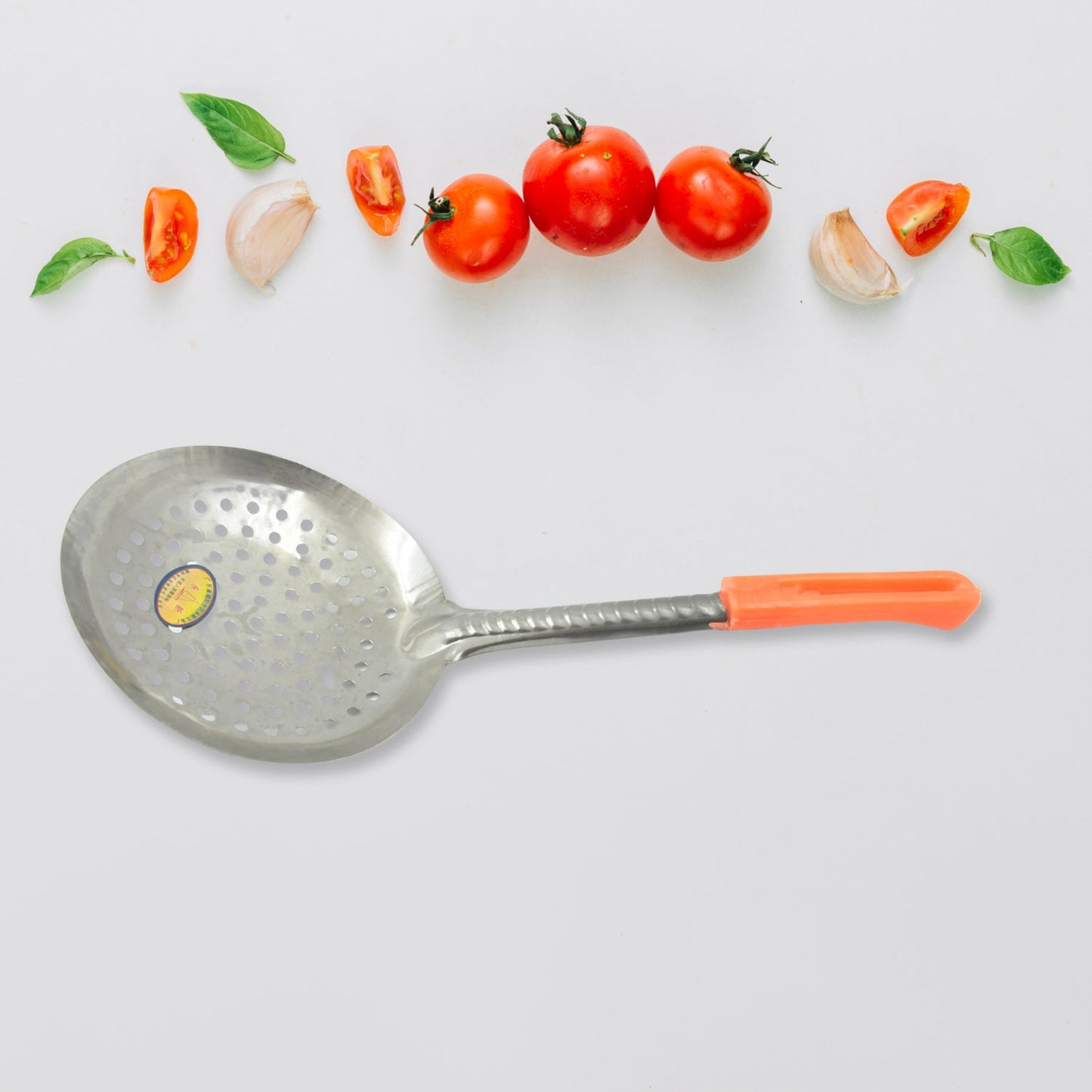 Colander Spoon, Non Slip Hand Polished Thickened Hot Pot Spoon for Kitchen for Restaurant, Stainless Steel Cooking Colander Skimmer Slotted Spoon Kitchen Strainer Ladle with Long Handle for Kitchen Cooking Baking (35 Cm) - Discount Karo