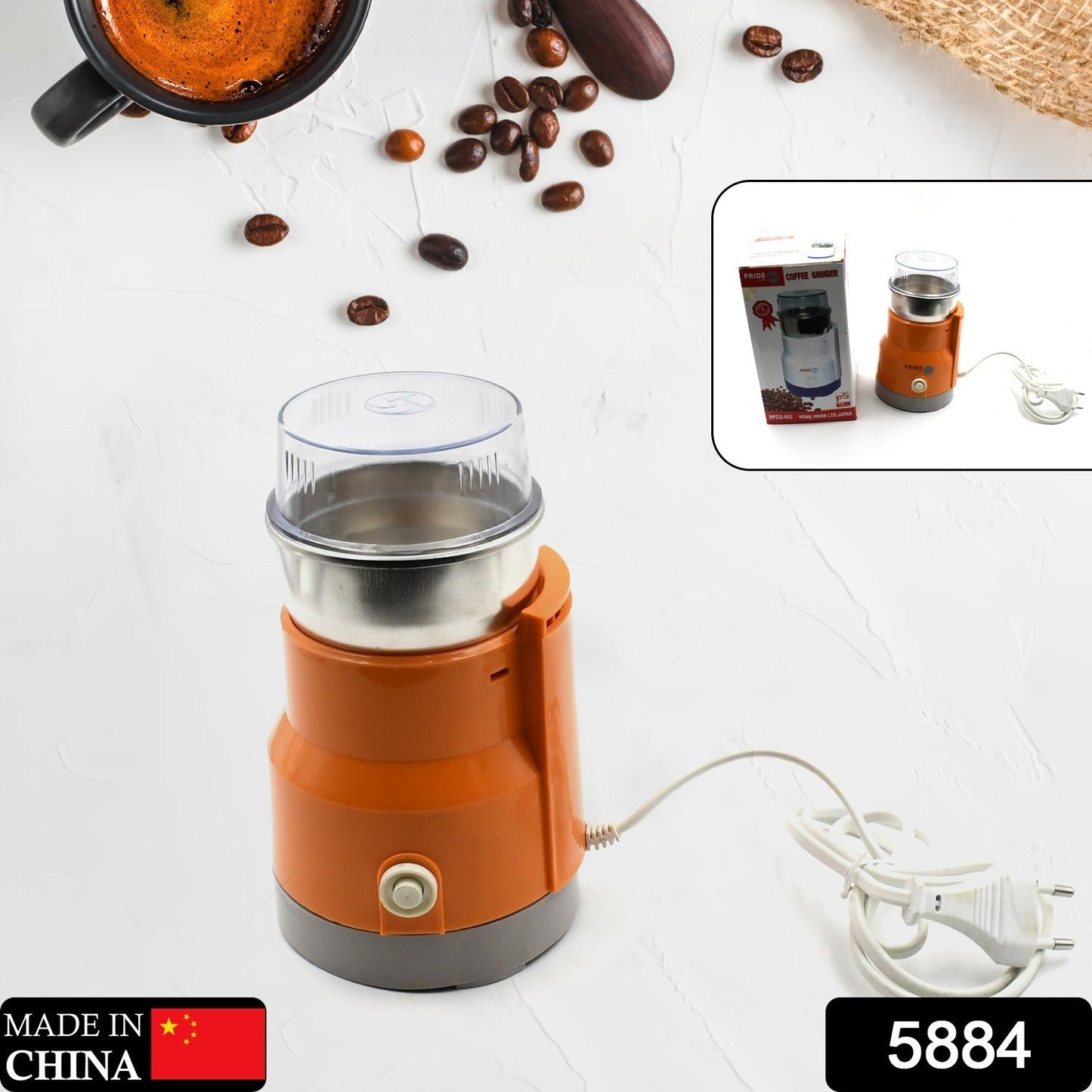 Multi Function Small Food Grinder Grain Grinder, Portable Coffee Bean Seasonings Spices Mill Powder Machine Small Kitchen Appliances for Home and Office - Discount Karo