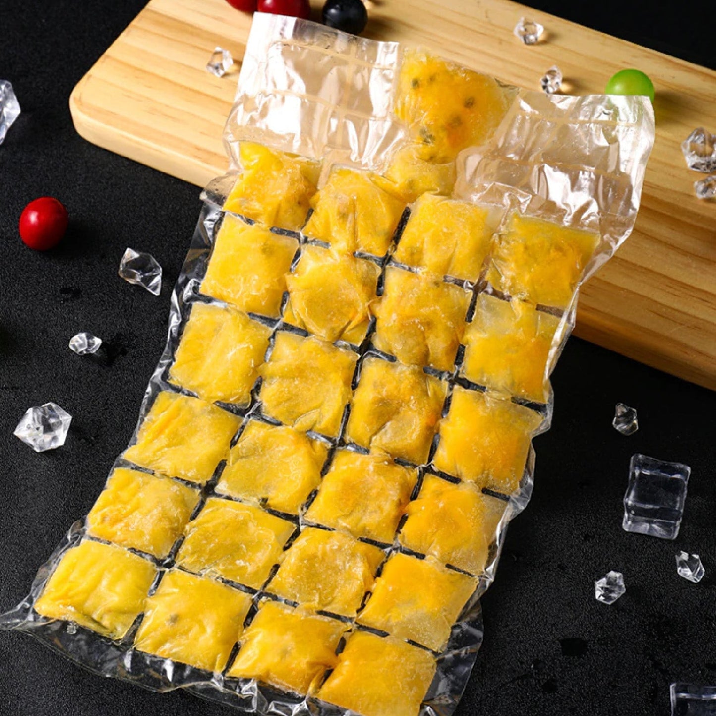 Disposable Ice Cube Bags, Stackable Easy Release Ice Cube Mold Trays Self-Seal Freezing Maker,Cold Ice Pack Cooler Bag for Cocktail Food Wine - Discount Karo