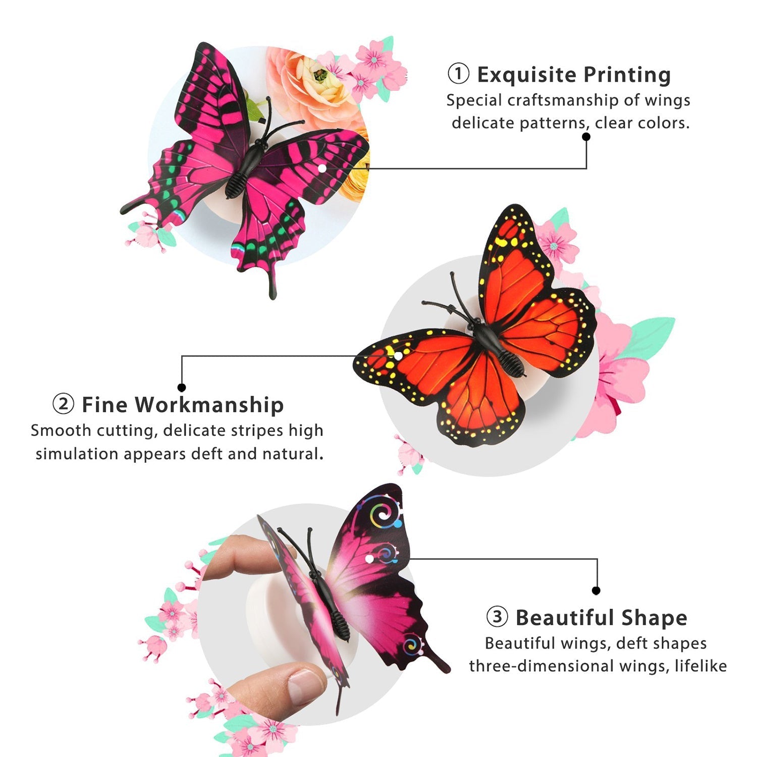 6235 The Butterfly 3D Night Lamp Comes with 3D Illusion Design Suitable for Drawing Room, Lobby. 