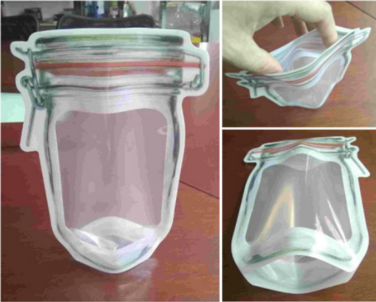 Reusable Airtight Seal Plastic Food Storage Mason Jar Zipper (500ml) - Discount Karo