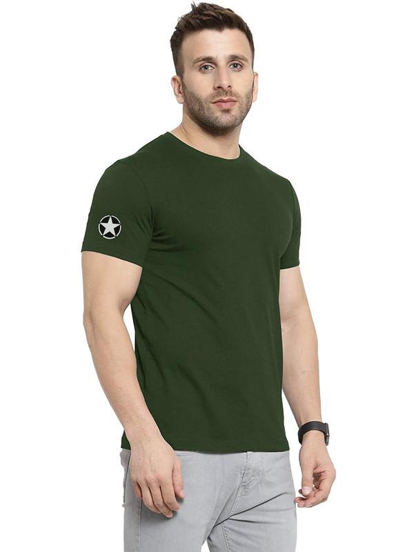 Mens Cotton Printed Half Sleeves Casual T-Shirt