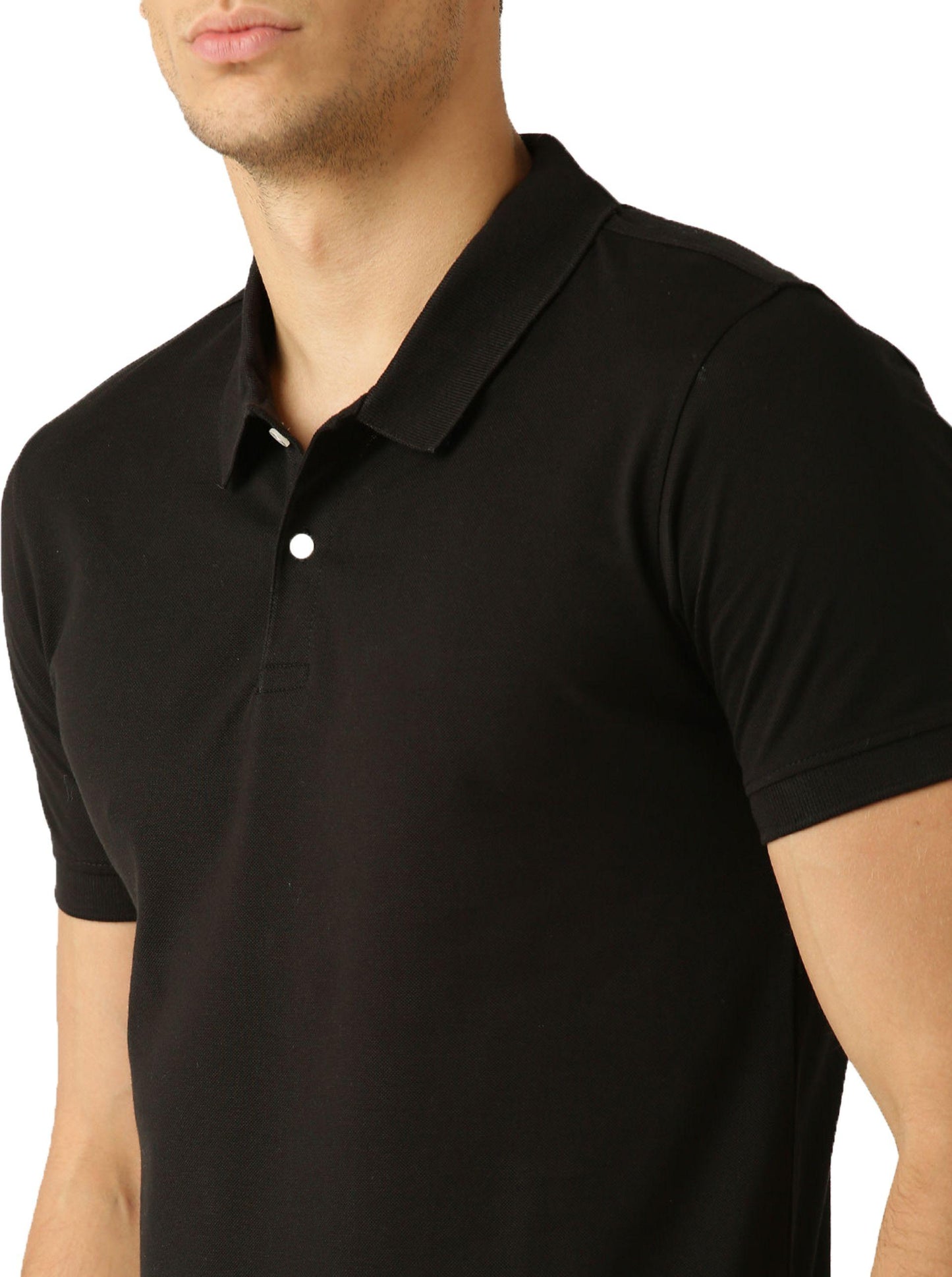 Poly Cotton Solid Half Sleeves Polo T-Shirts (Buy 1 Get 2)