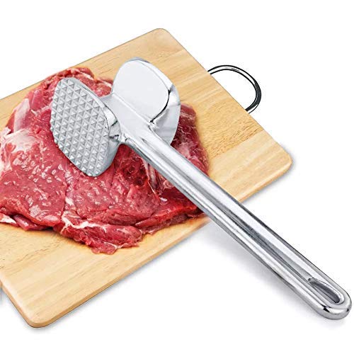 Double Sided Beef Steak Mallet (Aluminum): Meat Tenderizer Hammer - Discount Karo