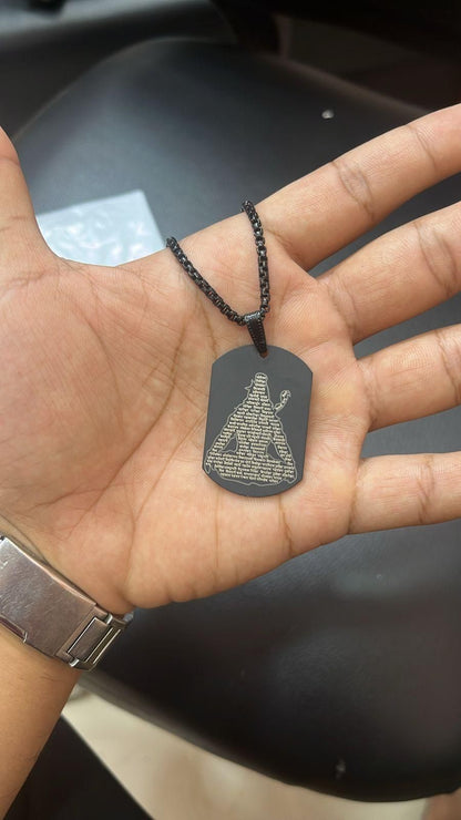 Mahadev Jyotirling Tag Stainless Steel Chain Locket For Men