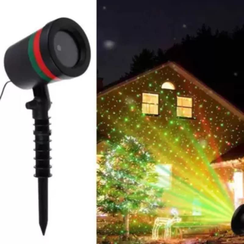 Star Fairy Motion Laser Lights Projector for Garden Lawn Landscape Outdoor Indoor, Home, Office, Diwali, Christmas, Navratri, Decorative Light, Party (No Remote Button, Multicolour) - Discount Karo