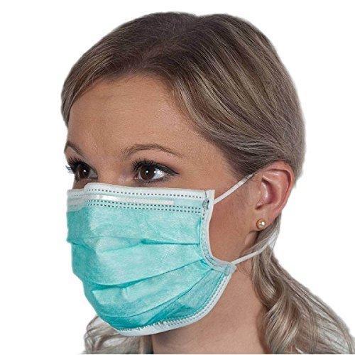 387 Plastic Disposable Ear Loop Elastic 3 Layer Face Mask (Blue) 