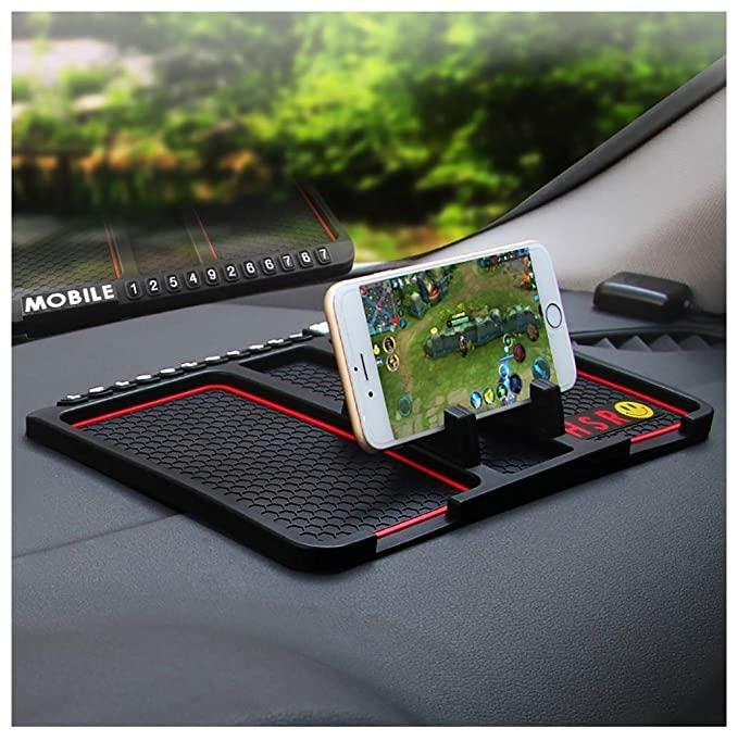 HSR Car Accessories Multifunction Phone GPS Holder Anti-Slip Silicone Pad and Car Mobile Holders for Car Dashboard - Discount Karo