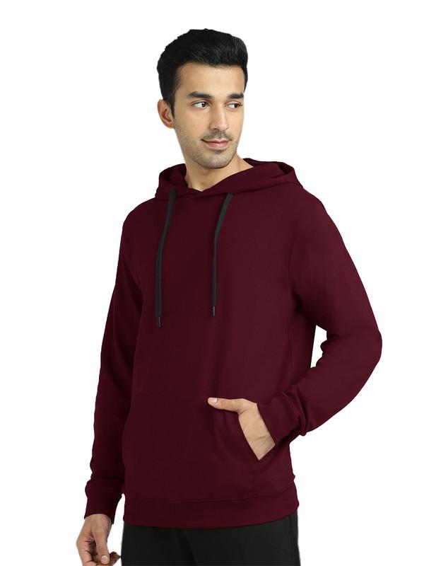 Cotton Solid Full Sleeves Mens Hoodie