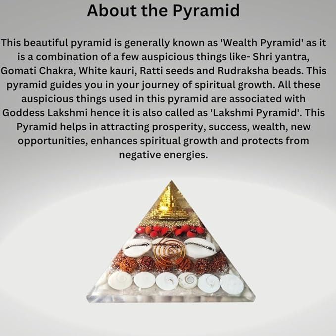 Crystal Wealth Gomati Chakra Shree Yantra Pyramid - Discount Karo