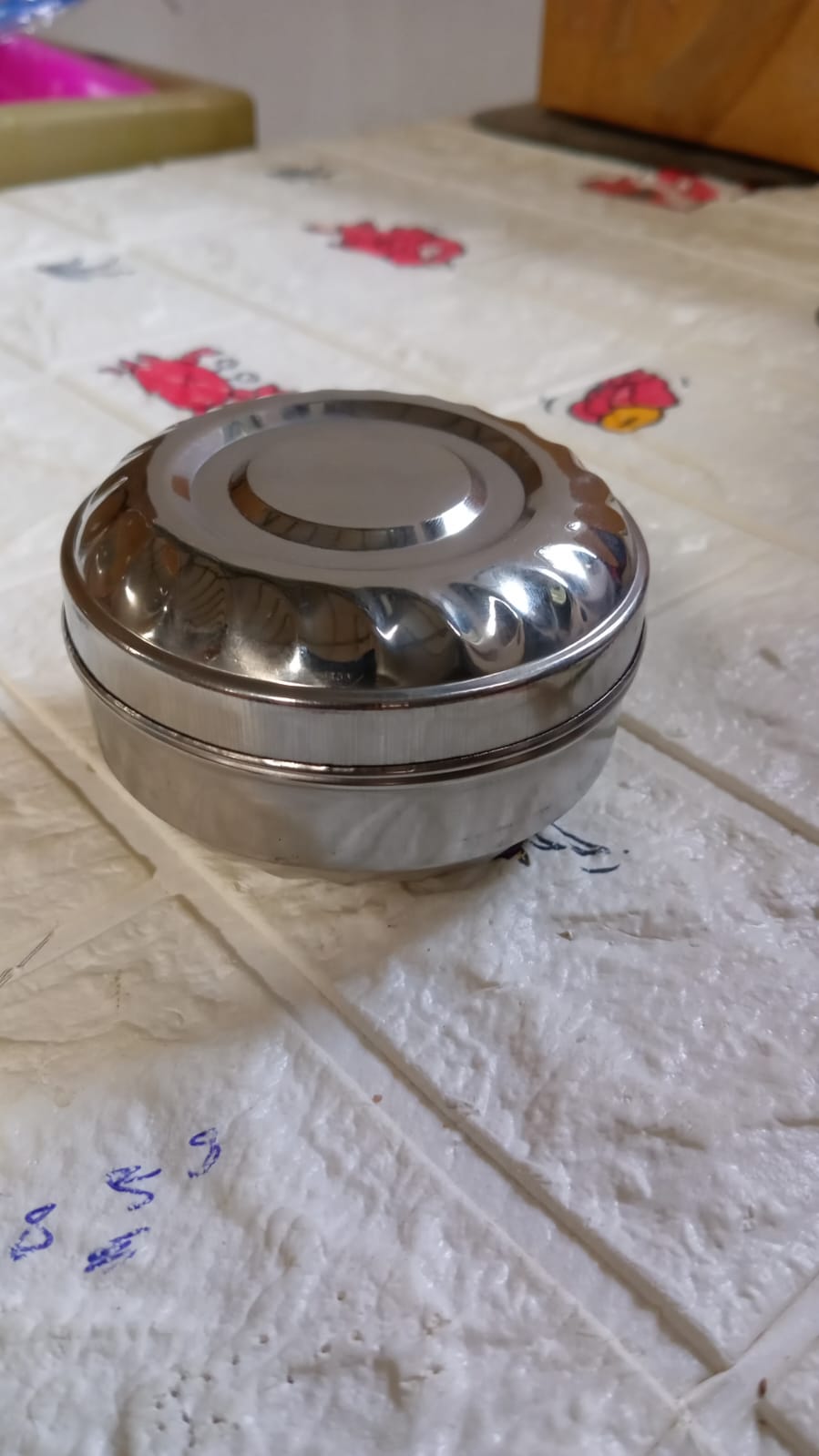 Multi-Purpose Stainless Steel Round Shape Tiffin Box - Small Gift for Baby Girl and Baby Boy For Office, School/Tuition/ Picnic (Small) - Discount Karo