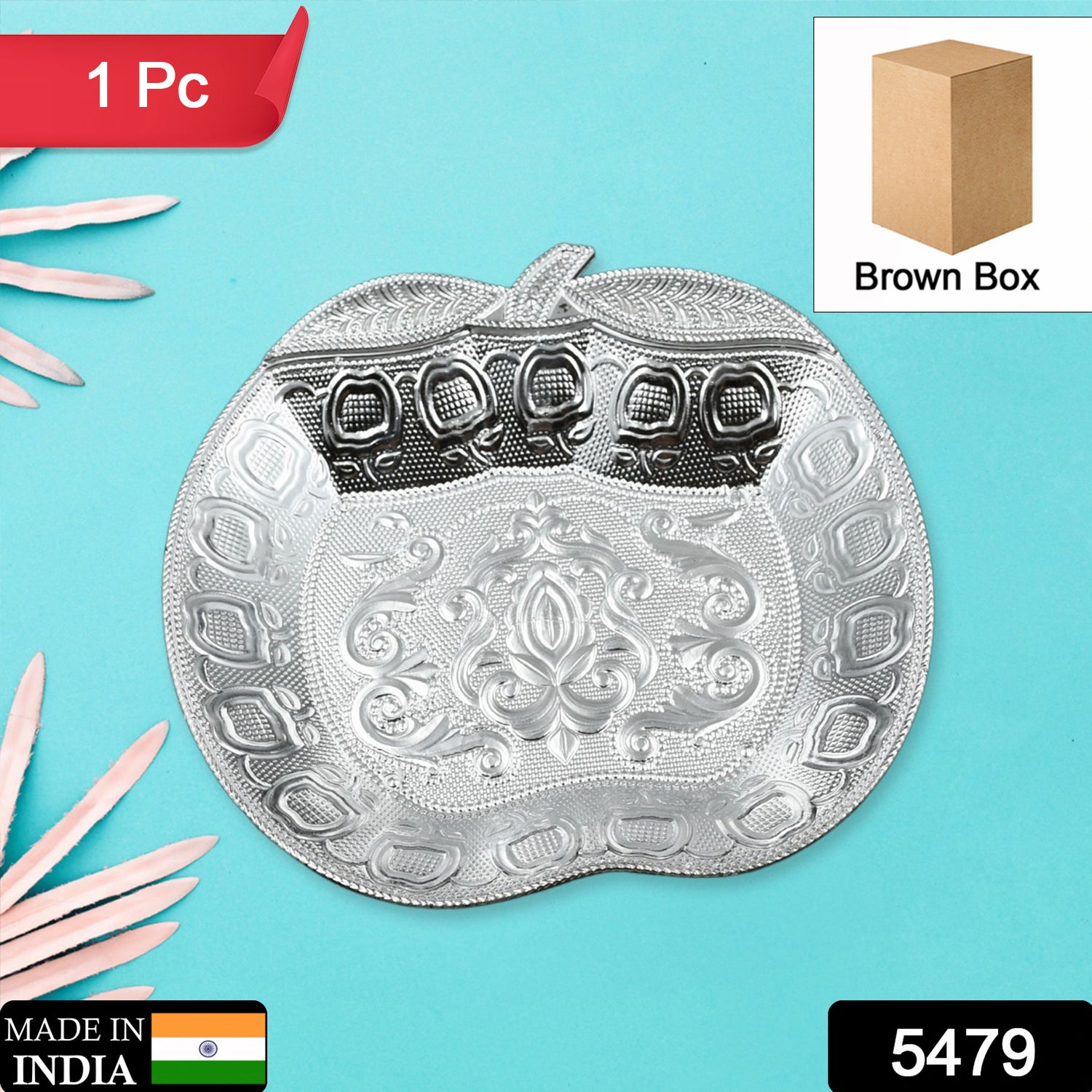 DECORATIVE MUKHWAS SERVING TRAY SERVING MUKHWAS PLATE FANCY CANDY TRAY DRY FRUIT SERVING TRAY (1 Pc Set) - Discount Karo