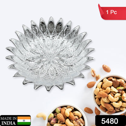 Traditional Design Serving Tray, Plastic Silver Finish Serving Tray, Multipurpose Tray, Decorative Tray, Mukhwas Serving Tray (1 Pc ) - Discount Karo