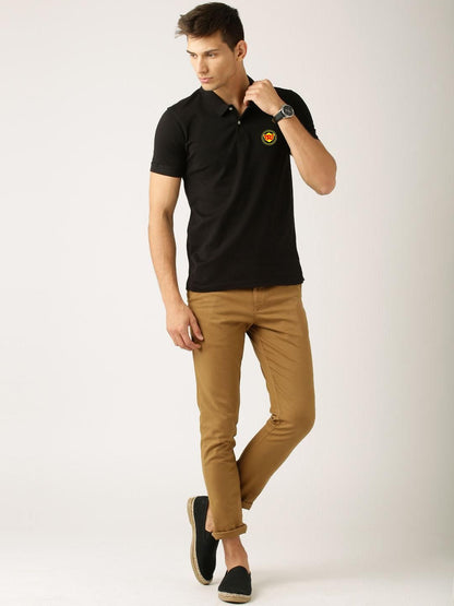 Poly Cotton Solid Half Sleeves Mens Polo T-Shirt