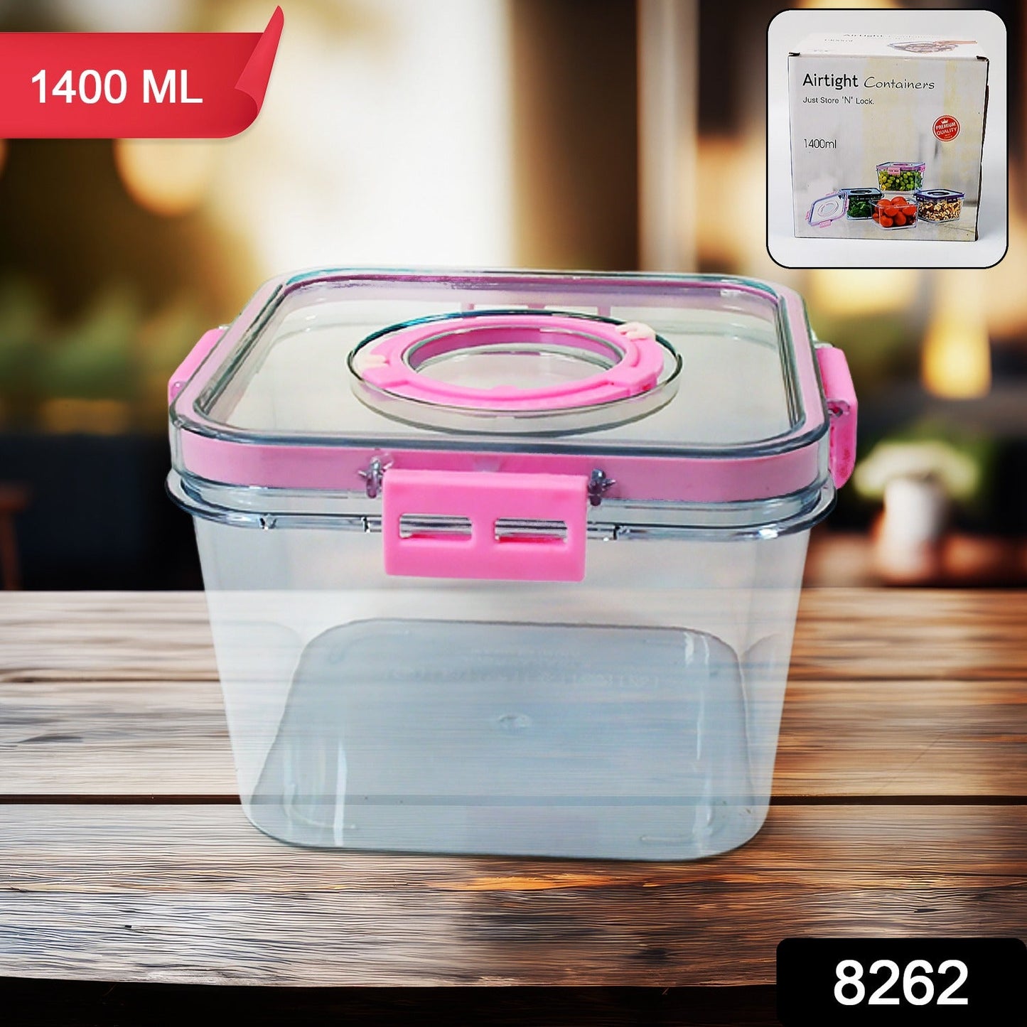 High Quality Plastic Food Storage Container Clear Washable Refrigerator Food Box Food Container Fruit Box Container with Lid (1400 ML) - Discount Karo