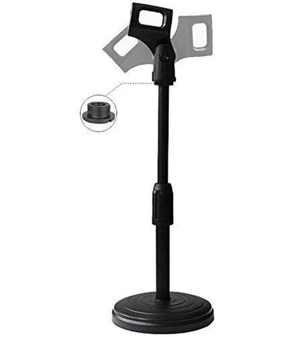 Tabletop Microphone Extendable 2 Step Table Desktop Microphone Stand Holder - Plastic