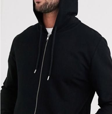 Cotton Solid Hoodie Jacket