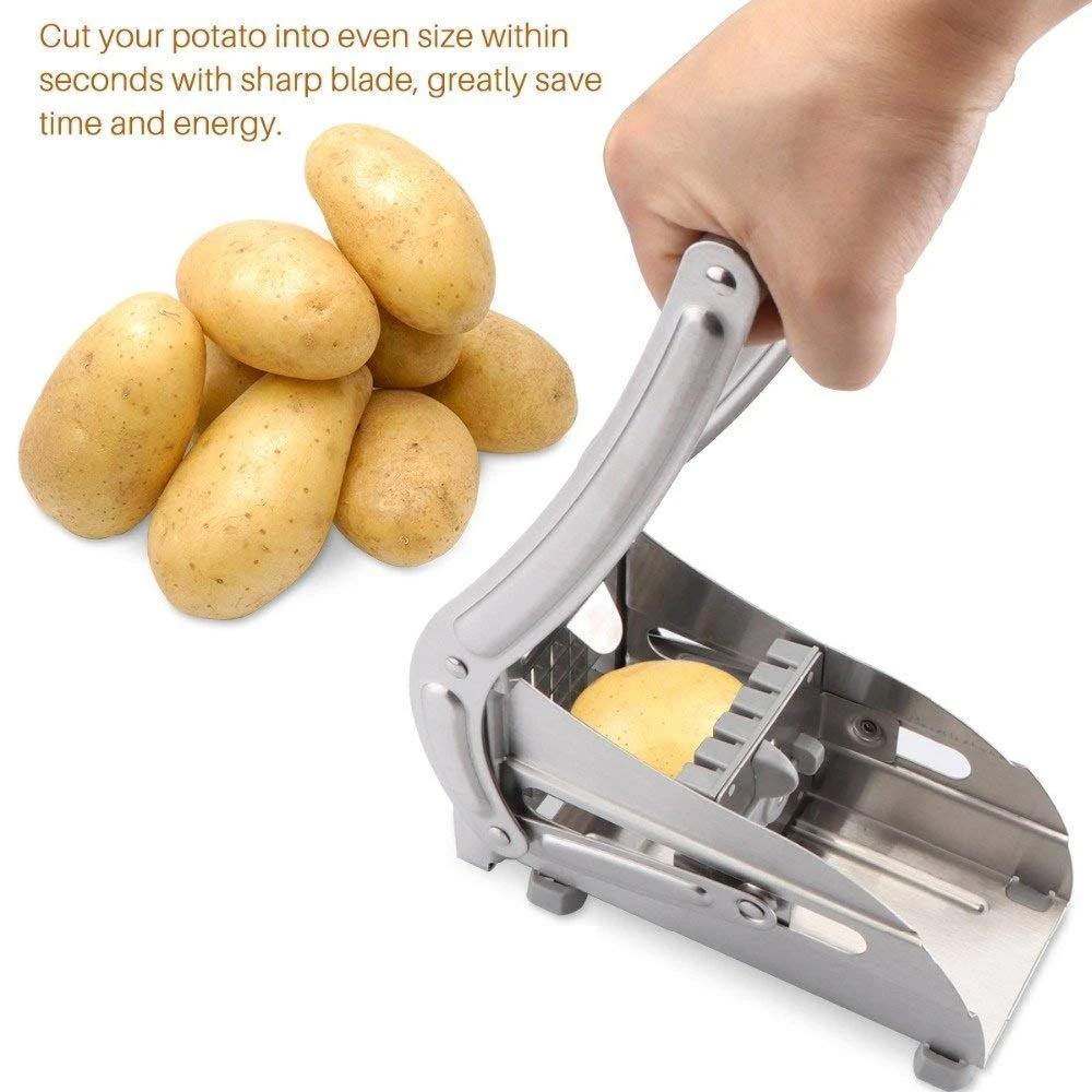 FRENCH FRIES POTATO CHIPS STRIP CUTTER MACHINE WITH BLADE - Discount Karo