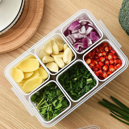 Fridge Storage Boxes Freezer Storage Containers, Container for Kitchen Storage Set, Storage in Kitchen, Vegetable Storage, Draining Crisper Refrigerator Food Box (1 Pc) - Discount Karo