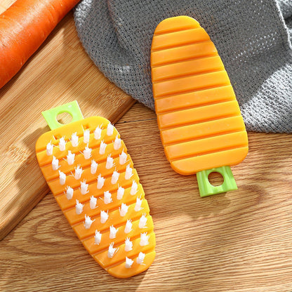 Vegetable Scrubbing Brush, Vegetable Scrubber Nonâ€‘Toxic Fruit Brush Carrot Shape Vegetable Brush for Potato for Vegetable - Discount Karo