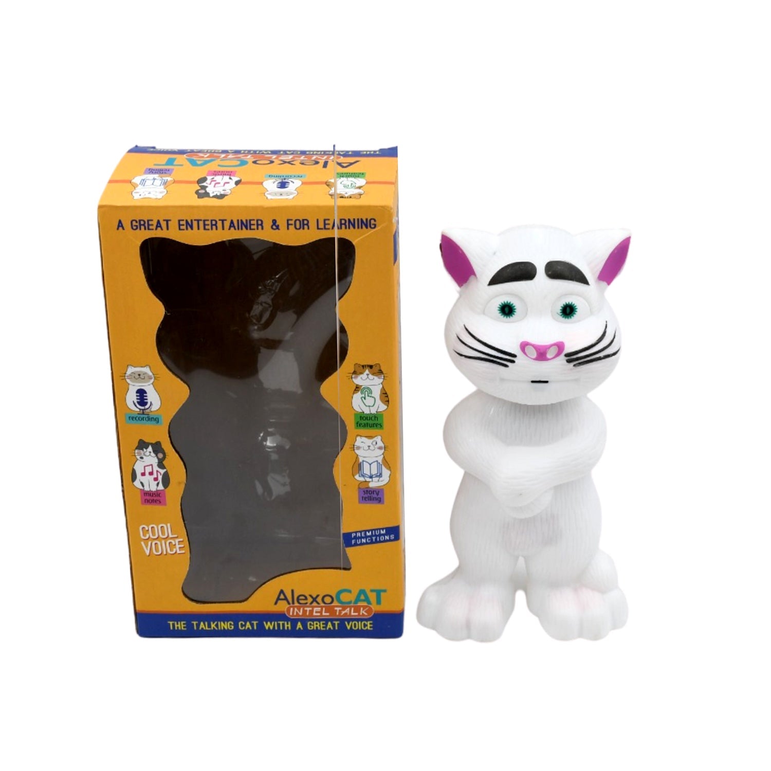 Talking, Mimicry, Touching Tom Cat Intelligent InterDraft Toy with Wonderful Voice for Kids, Children Playing and Home Decorate. - Discount Karo