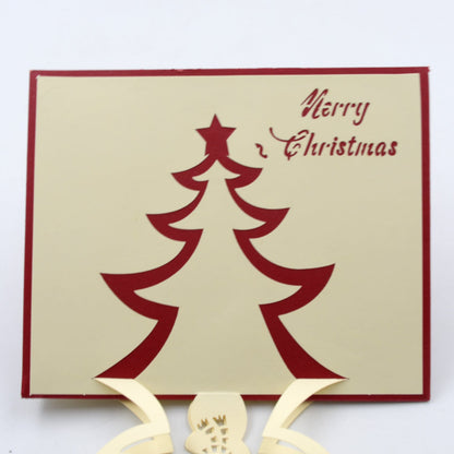 Unique 3D Pop-Up Wishing Card (Christmas): 1 Pc - Discount Karo