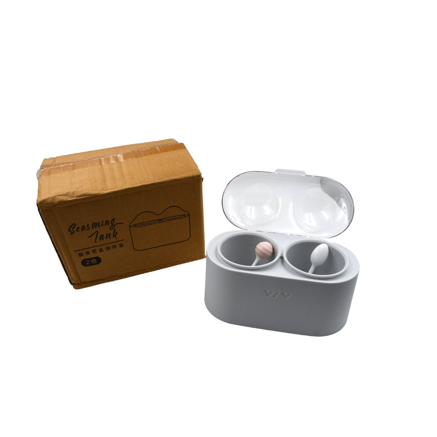 Spice Storage Containers, Condiment Jars, with Lid And Spoon, dust-proof And Moisture-proof, non-slip Bottom, tray Card Slot Design, detachable, easy To Clean, used To Contain Various Seasonings, plastic - Discount Karo