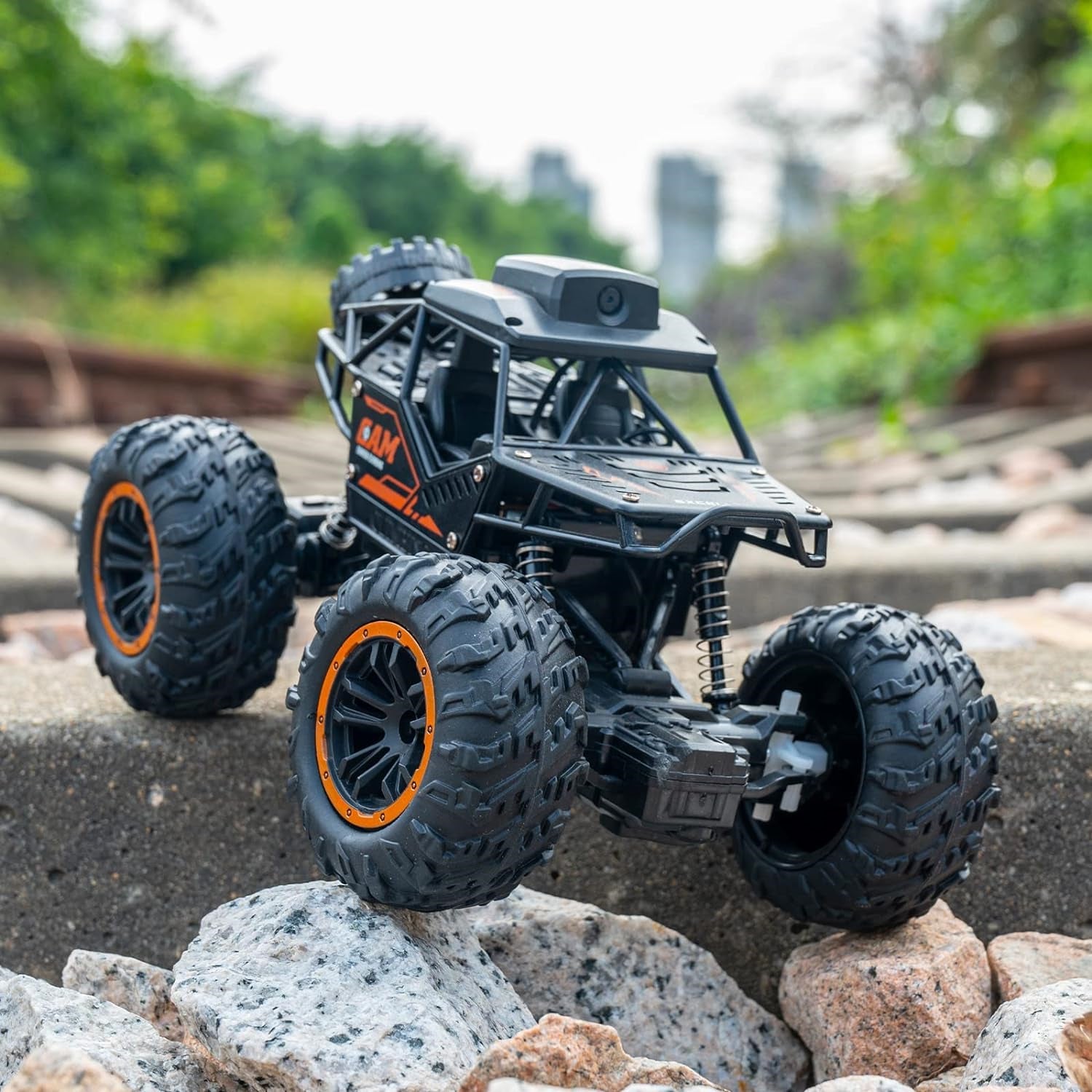 Remote Control Car with Camera Off-Road Remote Control Truck Monster Trucks for Boys 8-12 Birthday Gift For Kids Adults Gift For Boys And Girls HD Camera Rock Crawler Monster Truck Toy - Discount Karo