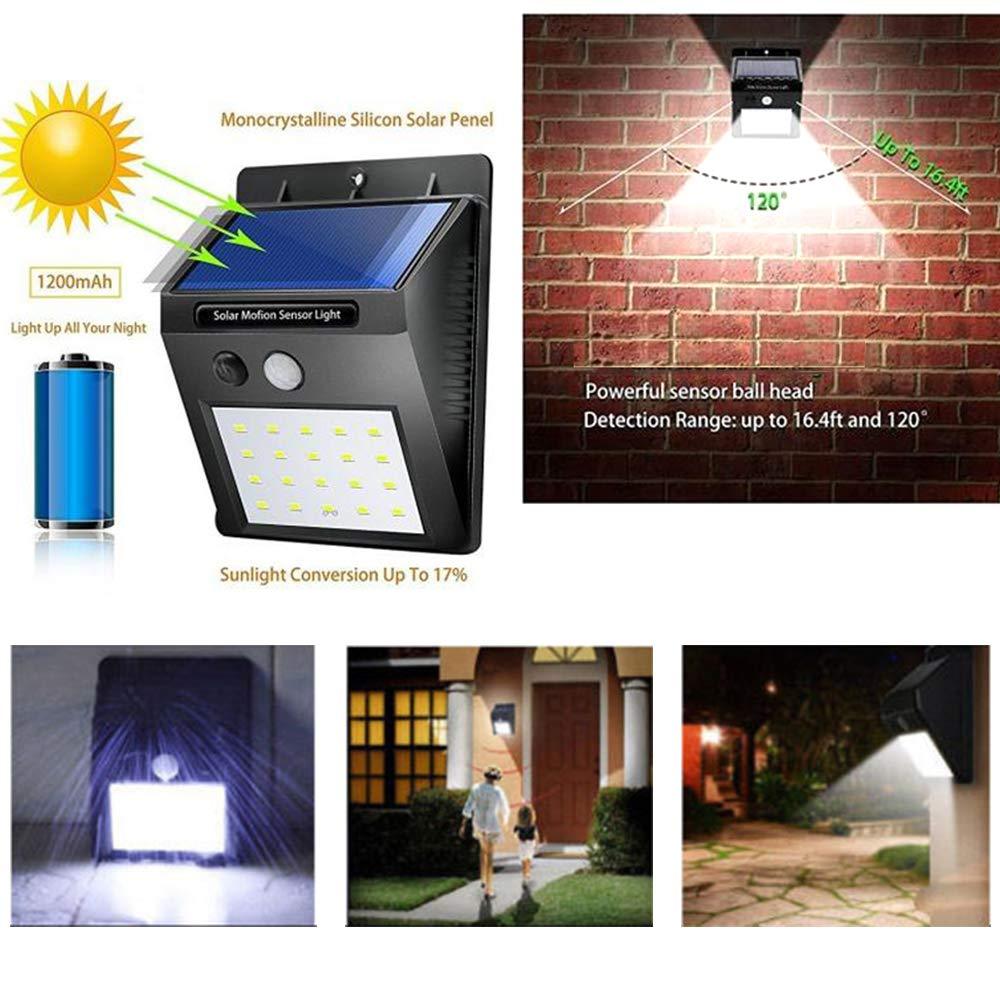 213 Solar Security LED Night Light for Home Outdoor/Garden Wall (Black) (20-LED Lights) 