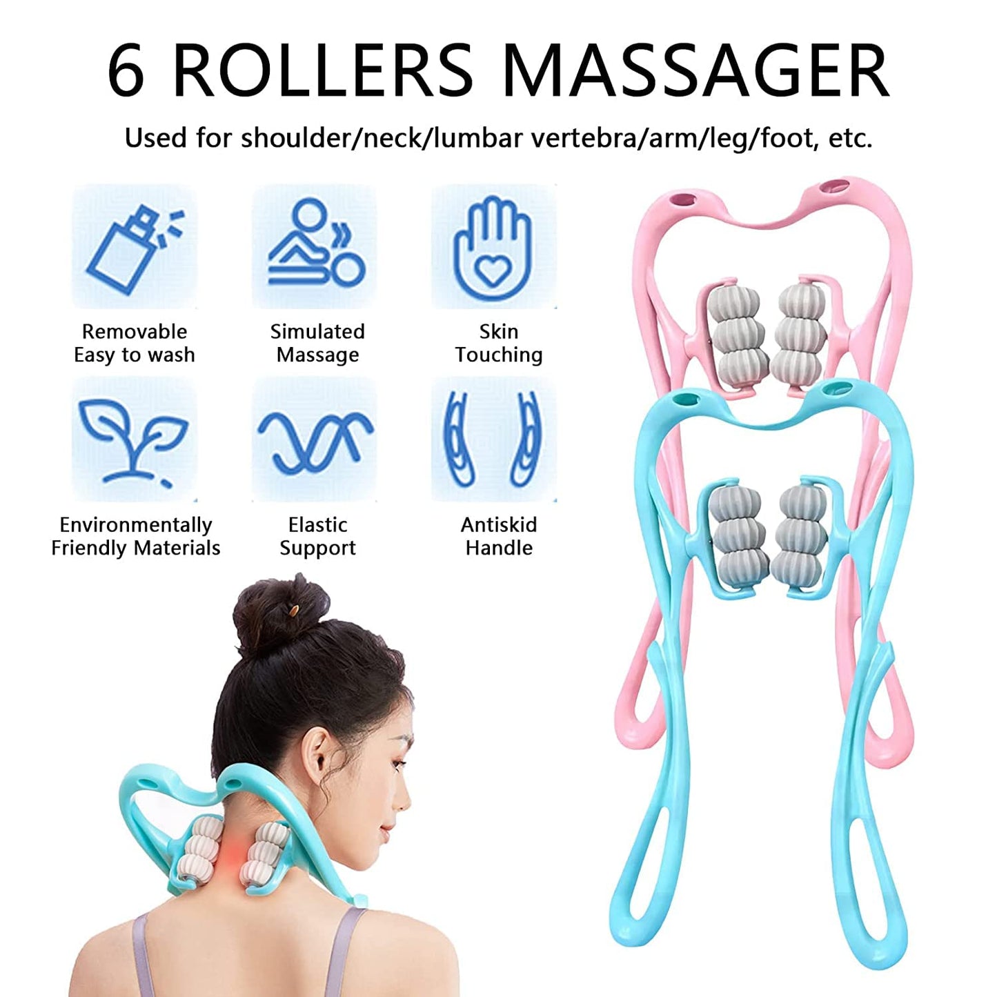 Neck & Shoulder Massager: Portable Relief for Back, Waist & More (1 Pc) - Discount Karo