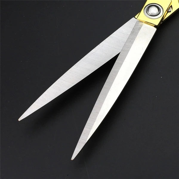 Stainless Steel Tailoring Scissor Sharp Cloth Cutting for Professionals  (Golden) - Discount Karo