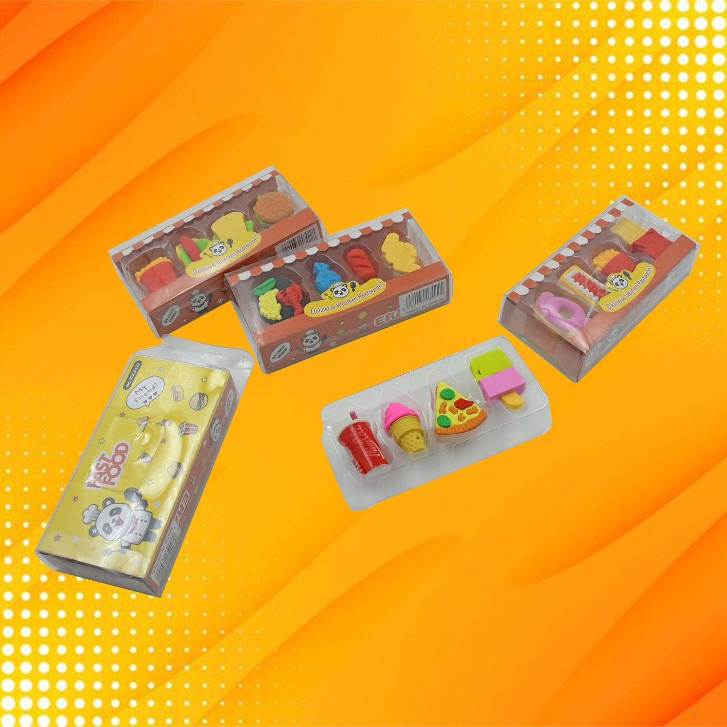 Fun Erasers for Kids! Mix & Match: Food & Drink Erasers (Set of 1) - Discount Karo