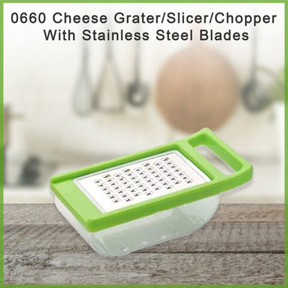 Cheese Grater / Slicer / Chopper With Stainless Steel Blades - Discount Karo