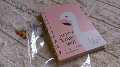 Cute Flamingo Journal Diary, Notebook for Women Men Memo Notepad Sketchbook with Durable Hardcover & 50 Pages Writing Journal for Journaling Notes Study School Work Boys Grils, Stationery (143x105MM) - Discount Karo