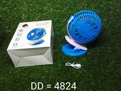 4824 Mini USB Clip Fan widely used in summers for cool down rooms and body purposes. 