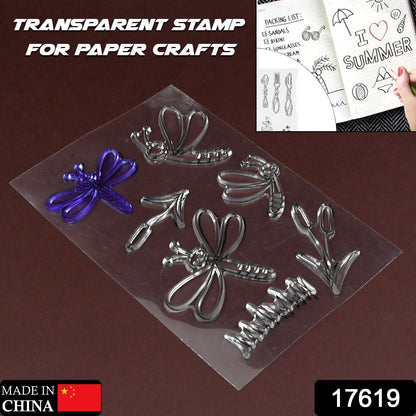 Reusable Rubber Stamp, TPR Stamp DIY Accessories Good Stamping Effect DIY Transparent Stamp Stick Repeatedly for Envelope for Diary for Invitation Letter, Photo Album Decoration for Paper Crafts (Mix Design / 1 Set) - Discount Karo