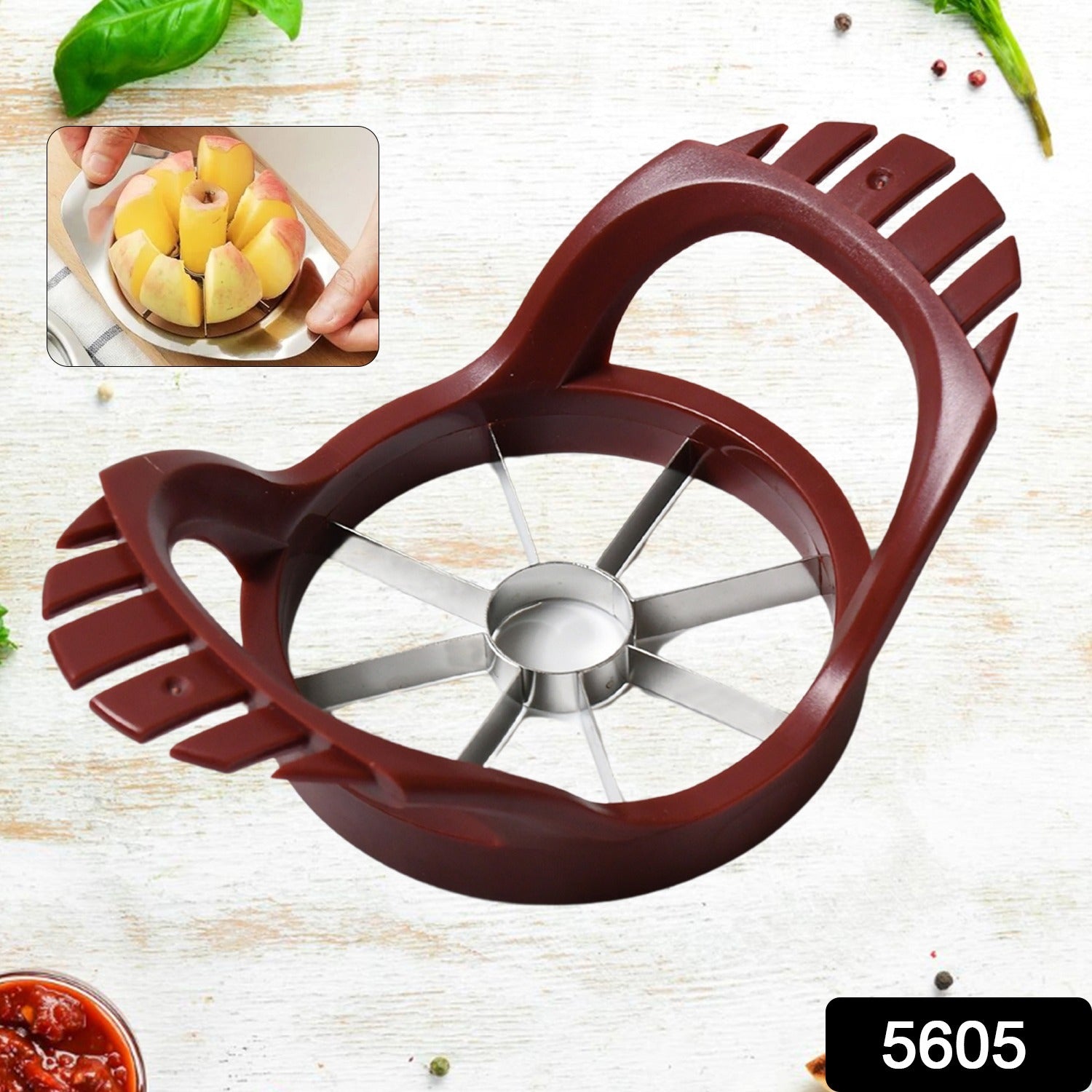 stainless steel apple cut, apple slicer, fruit divider, core remover, separator - Discount Karo