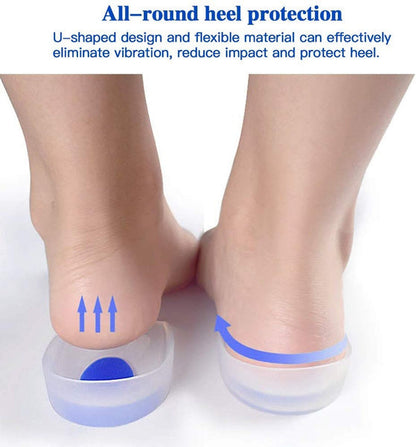 1413 Gel Heel cups Silicon Heel Pad for Heel Ankle Pain 