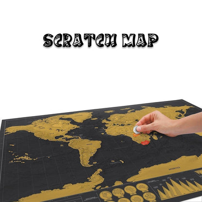 6265 Scratch Off Map InterDraft Vacation Poster World Travel Maps 