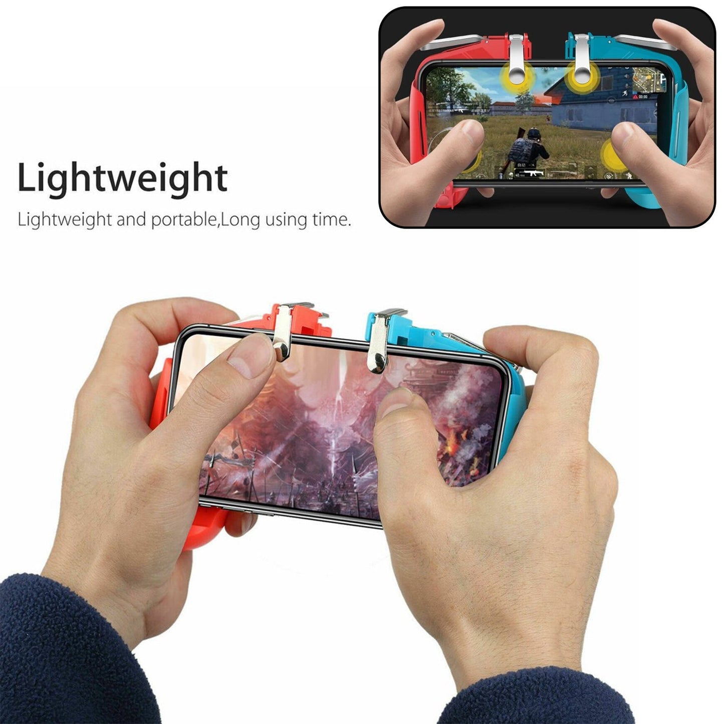 Portable Mobile Game Pad Controller with 4 Triggers For All Games Use of Survival Mobile Controller - Discount Karo