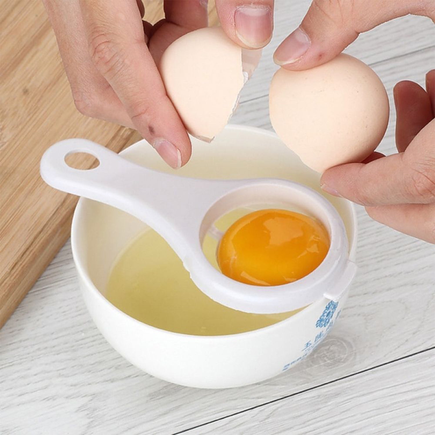 Egg Yolk Separator, Egg White Yolk Filter Separator, Egg Strainer Spoon Filter Egg Divider - Discount Karo