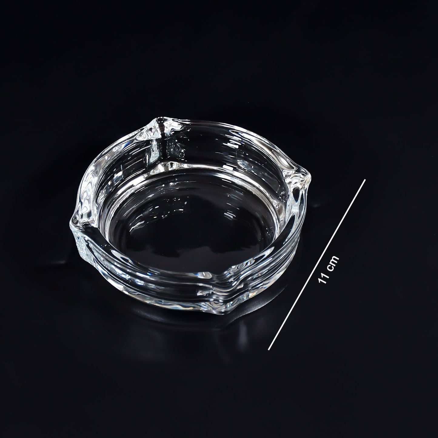 4063 Glass Brunswick Crystal Quality Cigar Cigarette Ashtray Round Tabletop for Home Office Indoor Outdoor Home Decor 