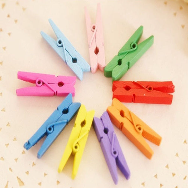 1490 Multipurpose Wooden Clips /Cloth Pegs (Large, 500 Pcs) 