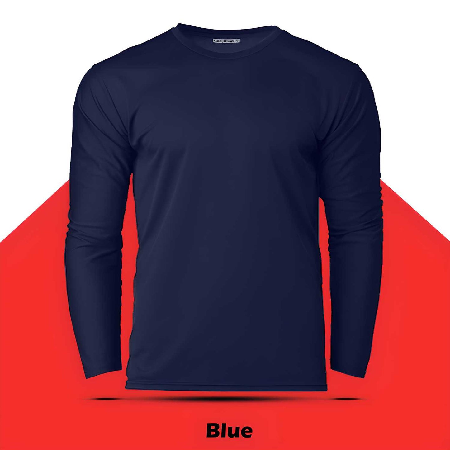 Cotton Solid Round Neck Full Sleeves T-Shirt