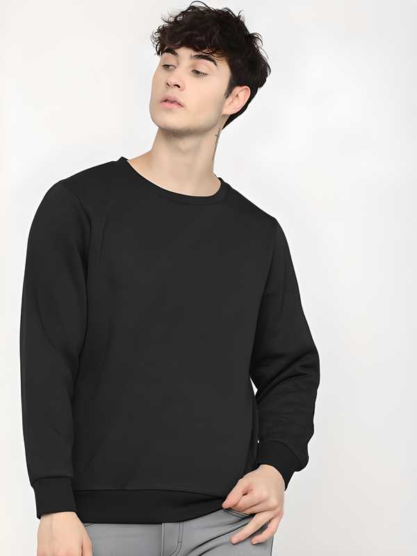 Cotton Solid Full Sleeves Regular Fit Mens Sweatshirt