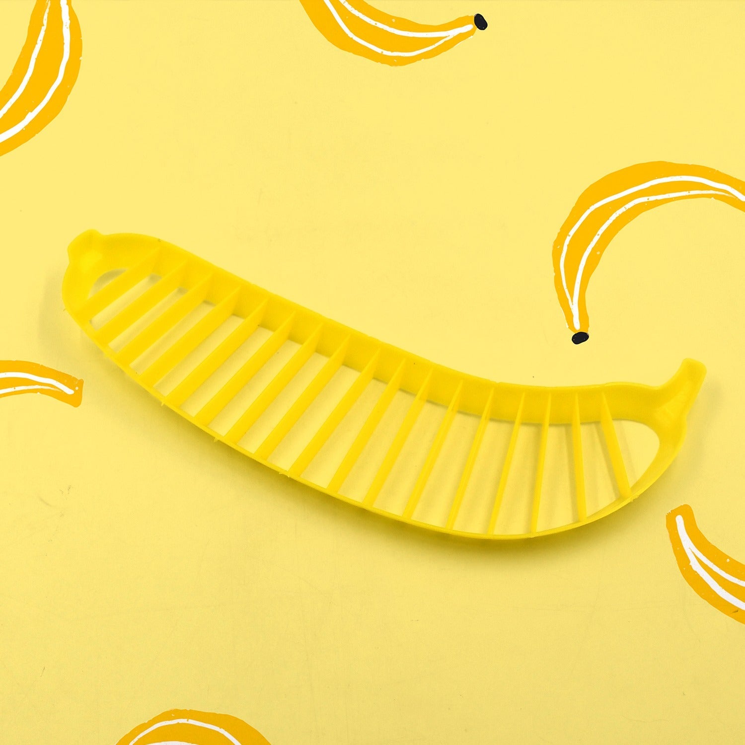 Banana Slicer- Perfect for Fruit Salads Handle Plastic Banana Fruit Slicer Cutter Chopper - Discount Karo