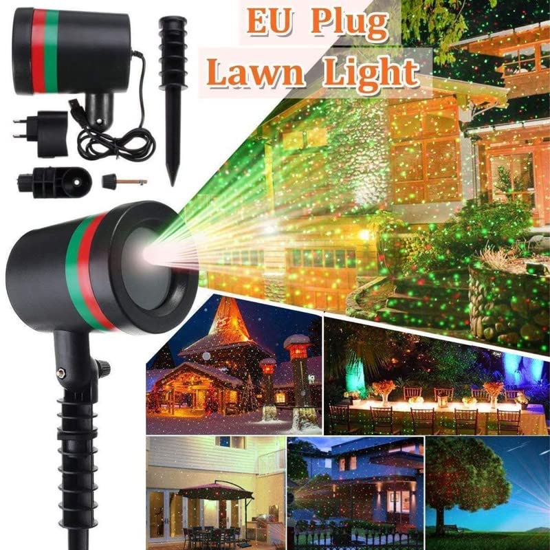 Star Fairy Motion Laser Lights Projector for Garden Lawn Landscape Outdoor Indoor, Home, Office, Diwali, Christmas, Navratri, Decorative Light, Party (No Remote Button, Multicolour) - Discount Karo