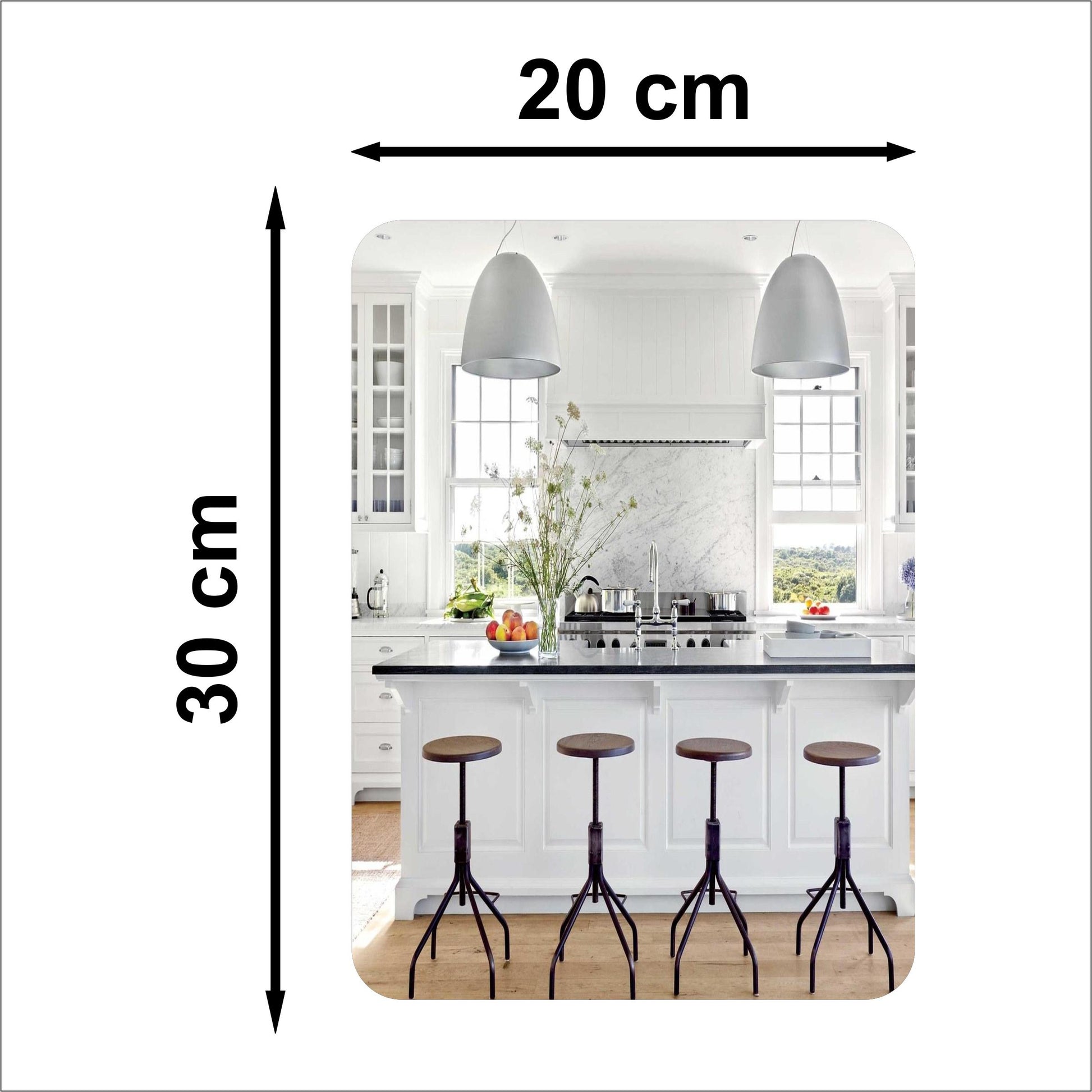 Wall Daddy Oval Shape Plastic Mirror For Wall Size (20x30)Cm Flexible Mirror Curve Rectangle