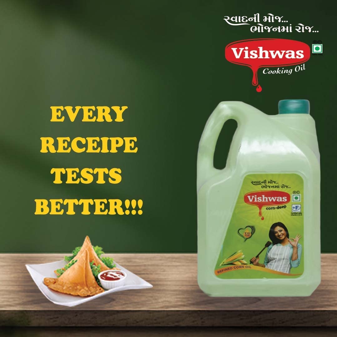 Vishwas Refined Corn Oil 5 Liter Bottle | Makai Oil 100% Pure Corn Cooking Oil | Pure Edible Corn Oil 5L - Discount Karo