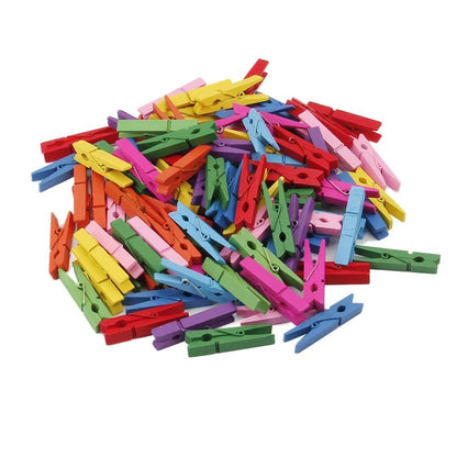 1490 Multipurpose Wooden Clips /Cloth Pegs (Large, 500 Pcs) 